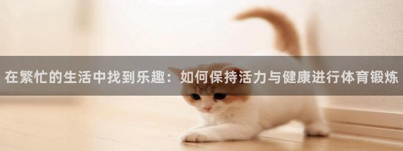 在繁忙的生活中找到乐趣：如何保持活力与健